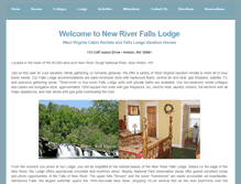 Tablet Screenshot of newriverfallslodge.com